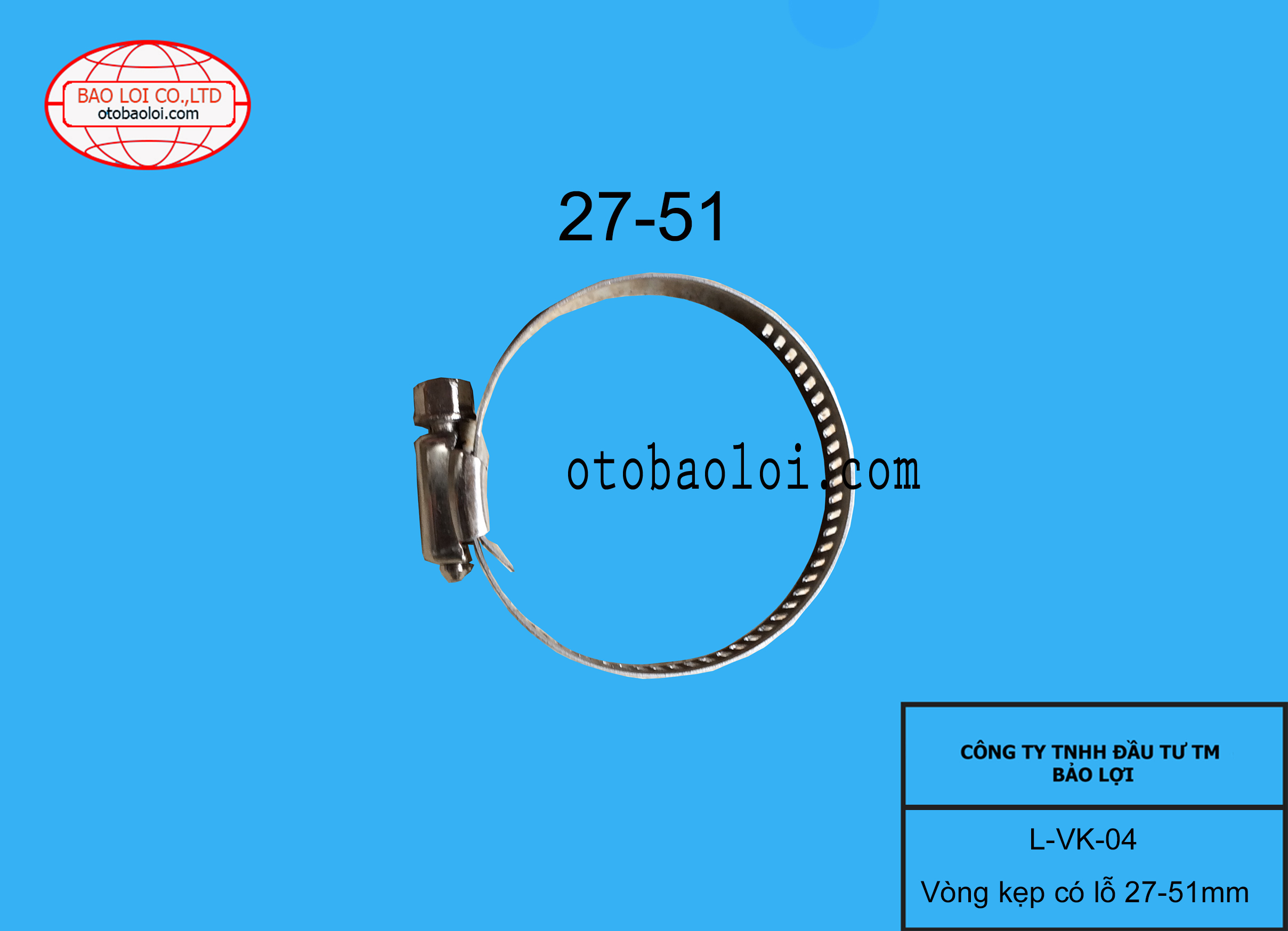 Vòng kẹp có lỗ 27-51mm