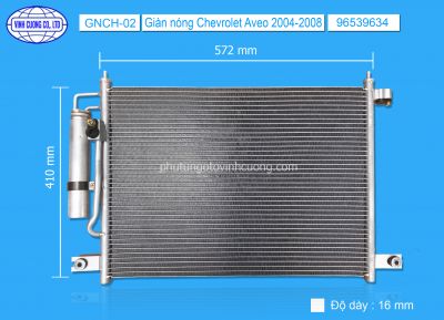 Giàn nóng Chevrolet Aveo - 96539634
