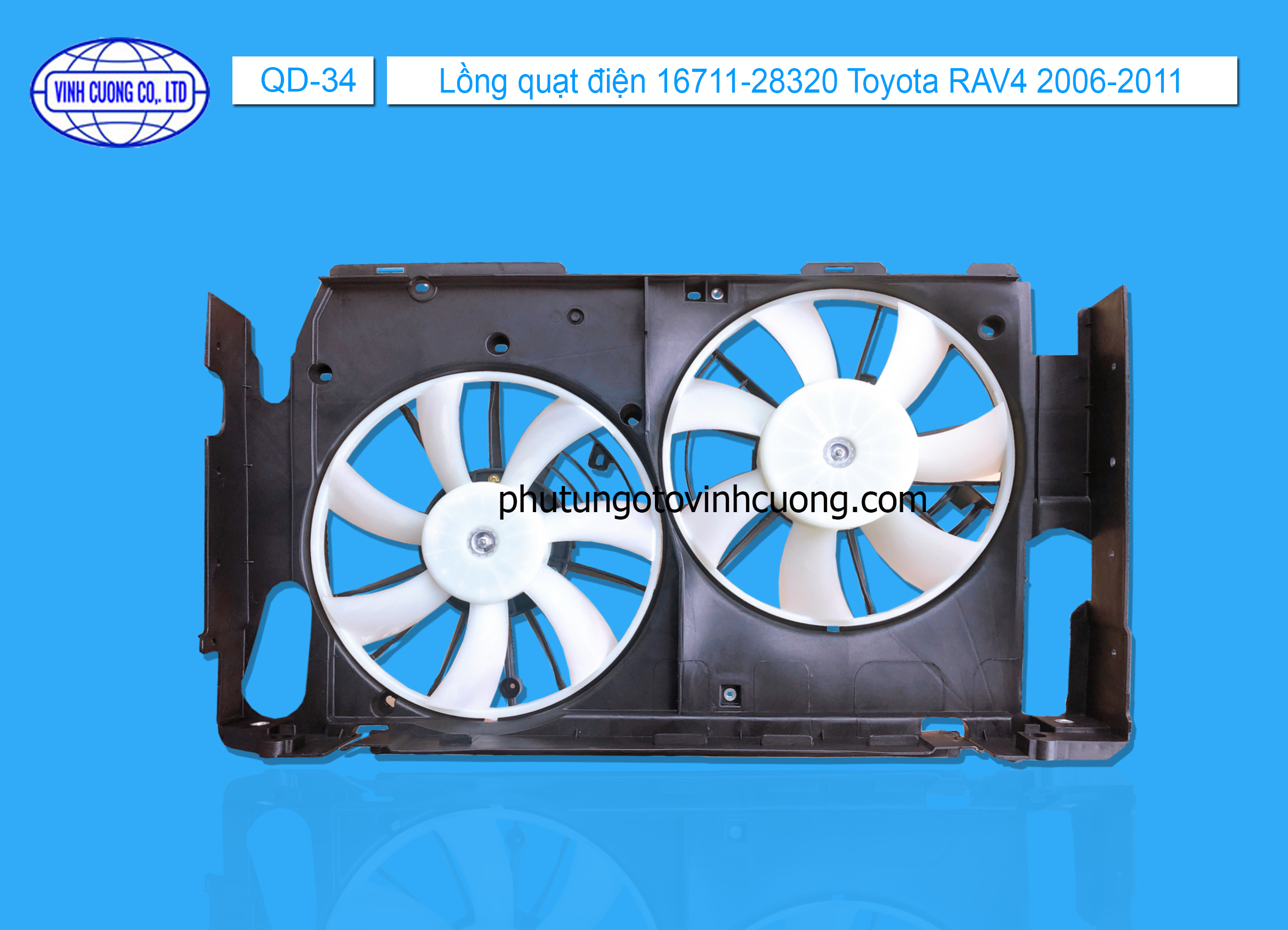Lồng quạt điện 16711-28320 Toyota RAV4 2006-2011