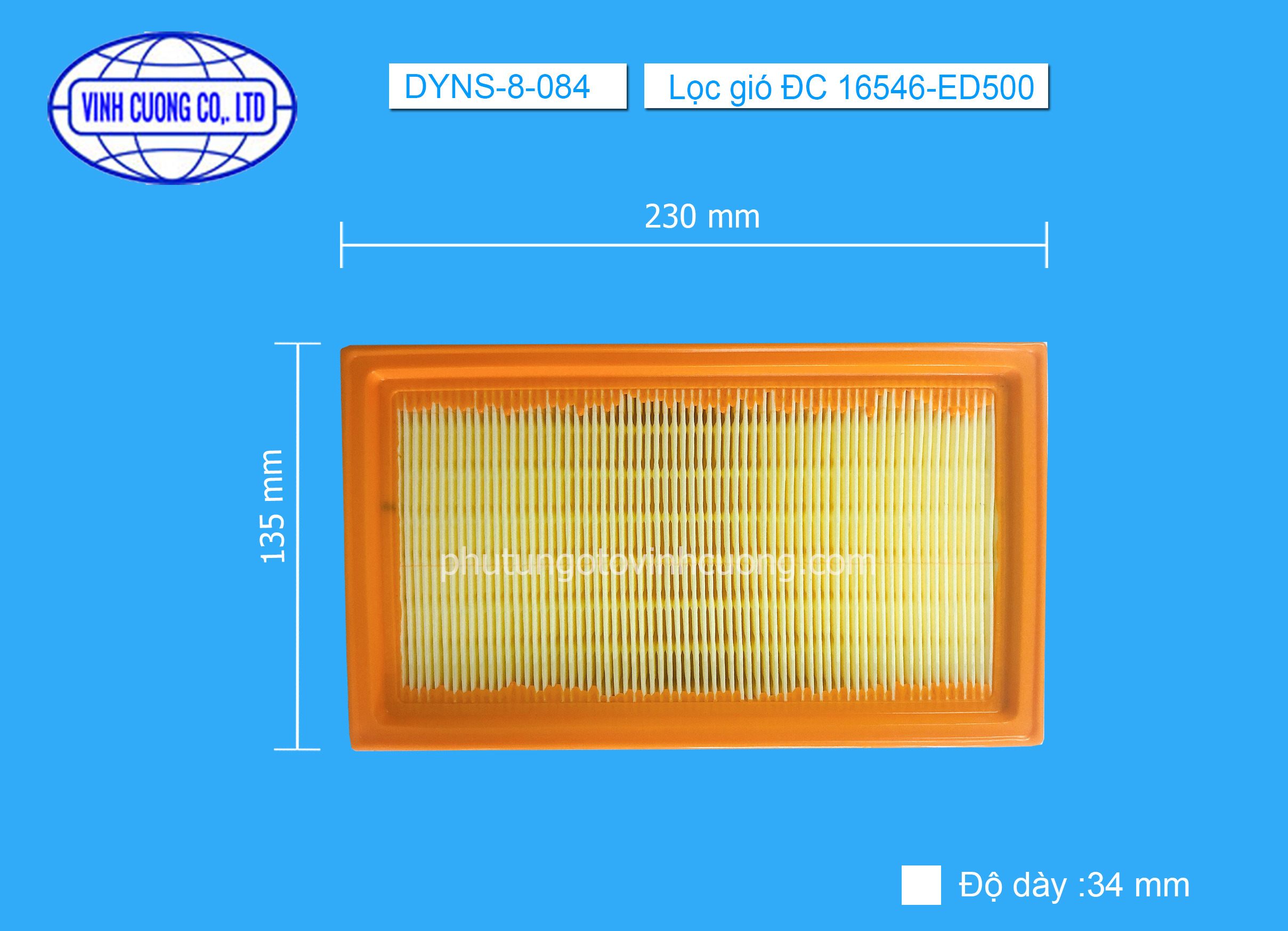 Lọc gió ĐC 16546-ED500 Nissan Sunny  2014~, Tiida 2004~2012, Grand Livina 2007~, Cube 2005~