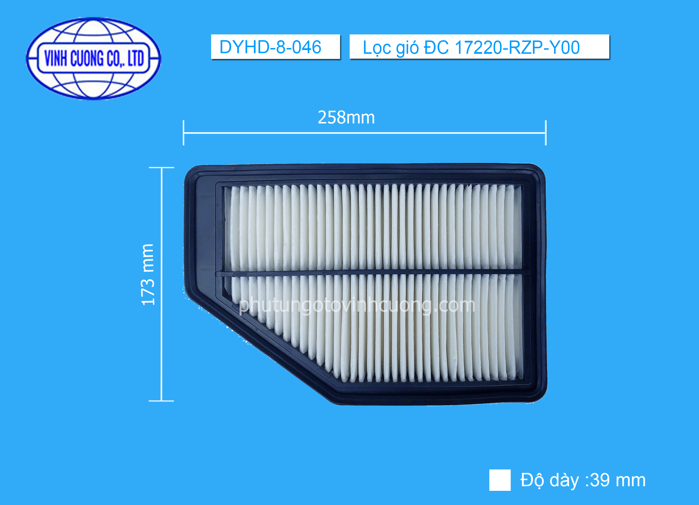 Lọc gió ĐC 17220-RZP-Y00 Honda CR-V 2.0 đời 2006 - 2012