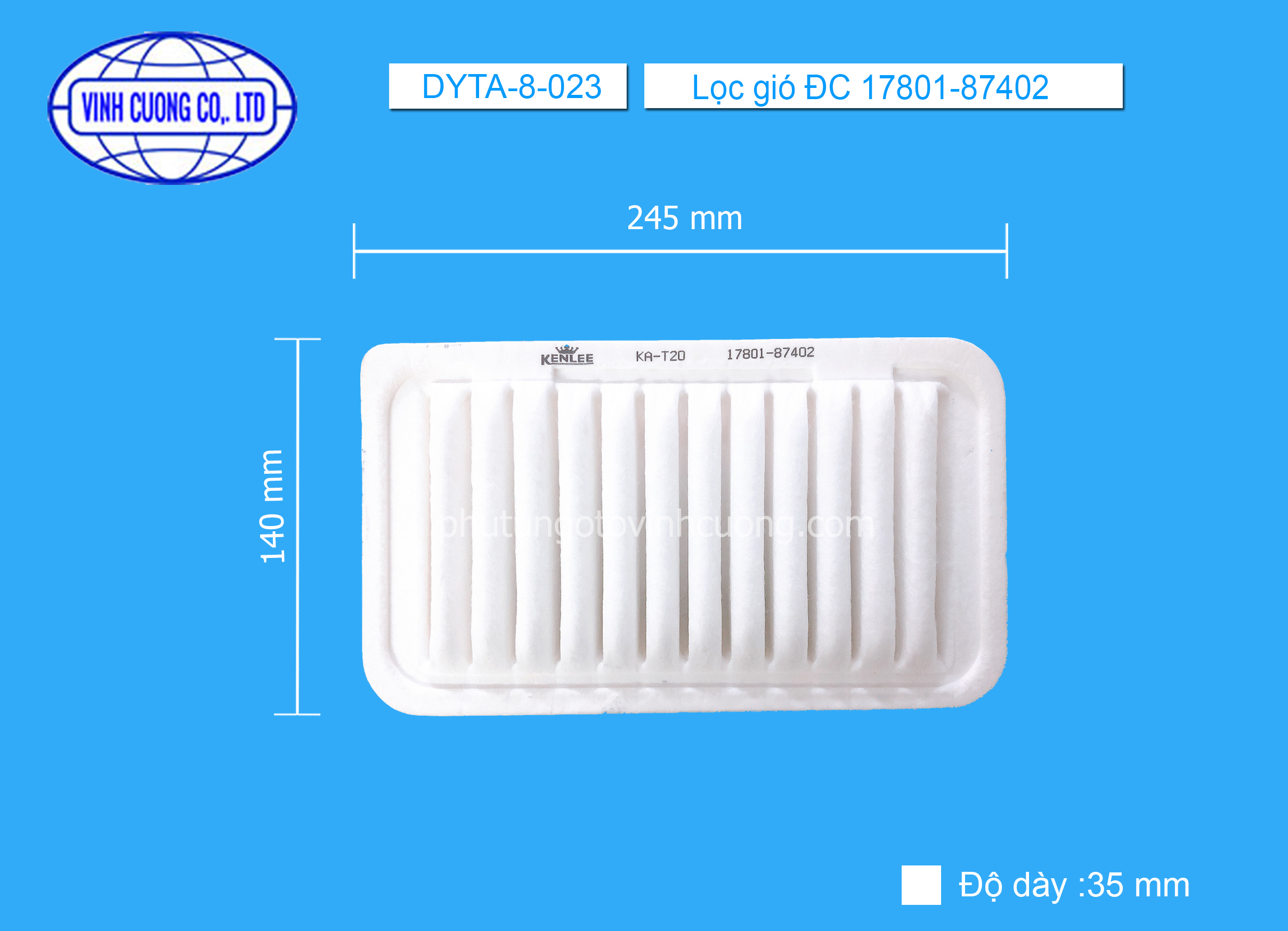 Lọc gió ĐC 17801-87402 Toyota Terios 1.3 