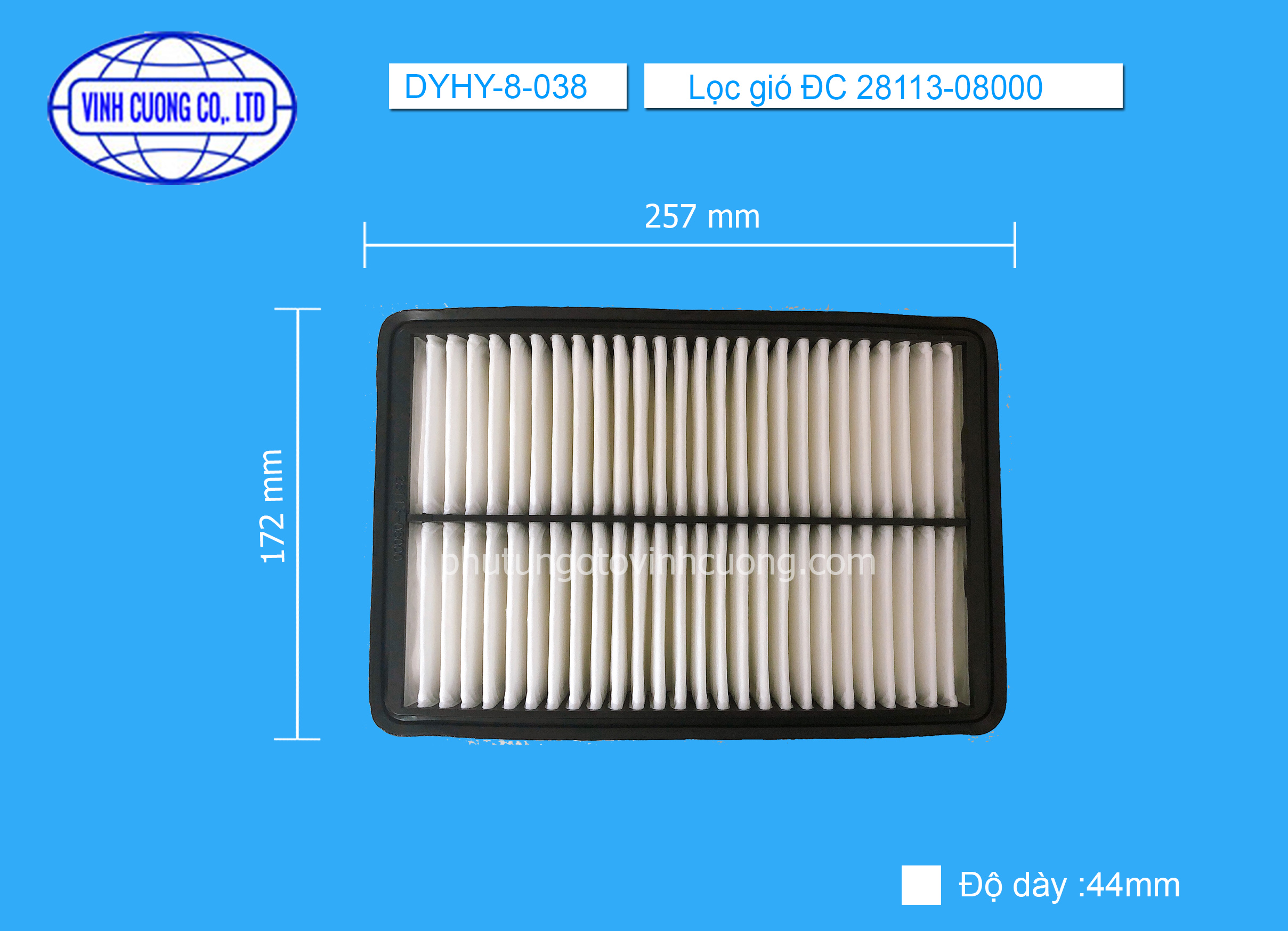 Lọc gió ĐC 28113-08000 Hyundai Tucson 2007