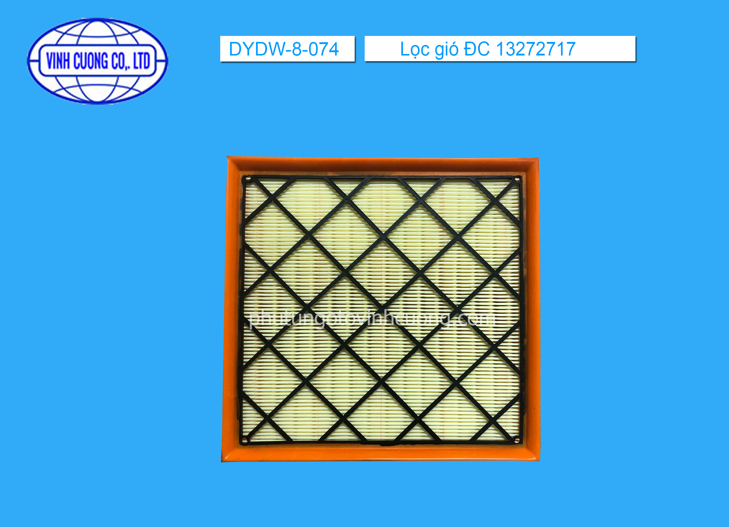 Lọc gió ĐC 13272717 Chevrolet Cruze 2009-2012Lacetti SE động cơ Xăng J300 1.6 2009-2011, Chevroler Orlando 2011-2014, Chevrolet Cruze  MY16 - 2015 2015-2016