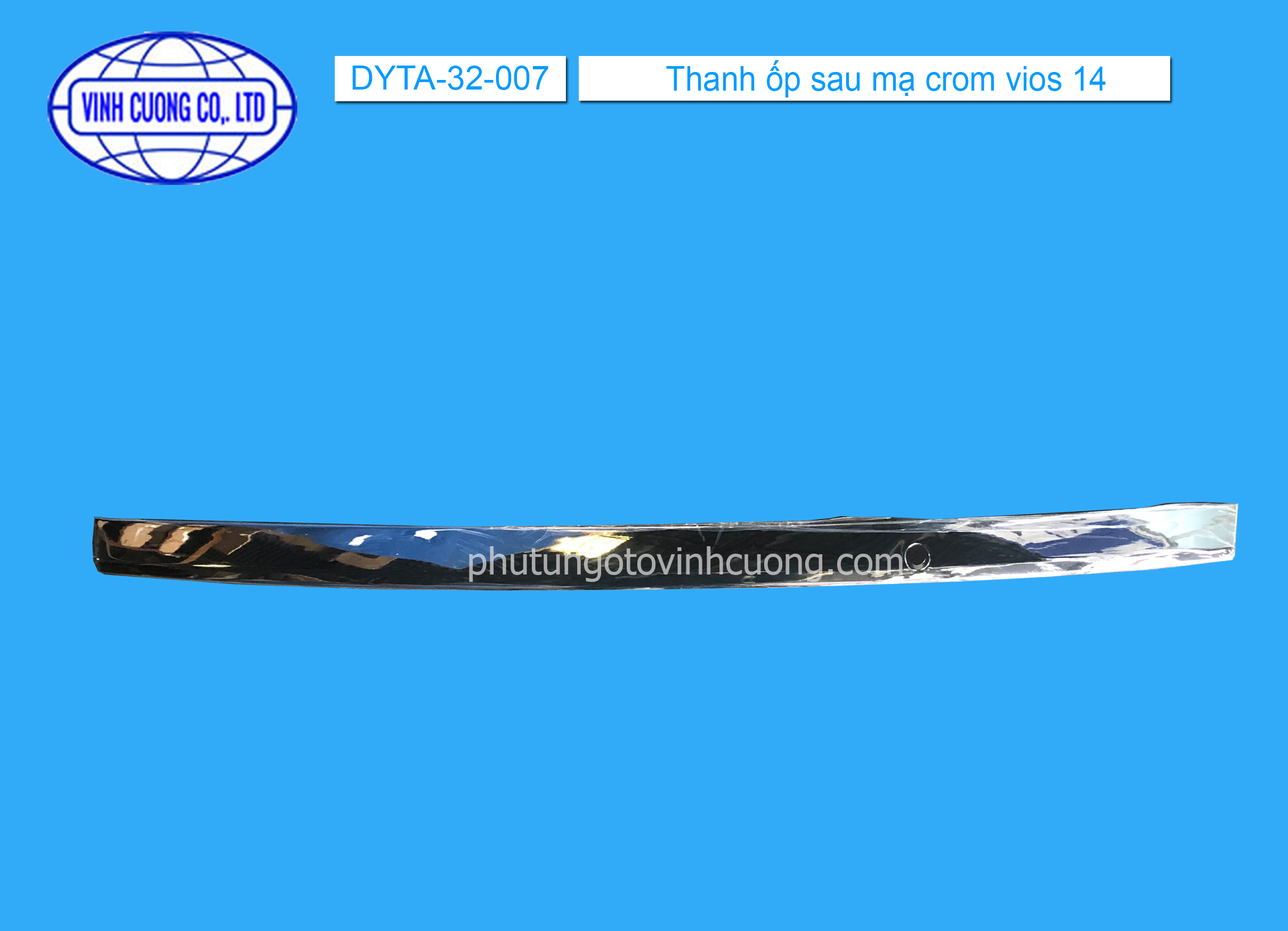 Thanh ốp sau mạ crom vios 14