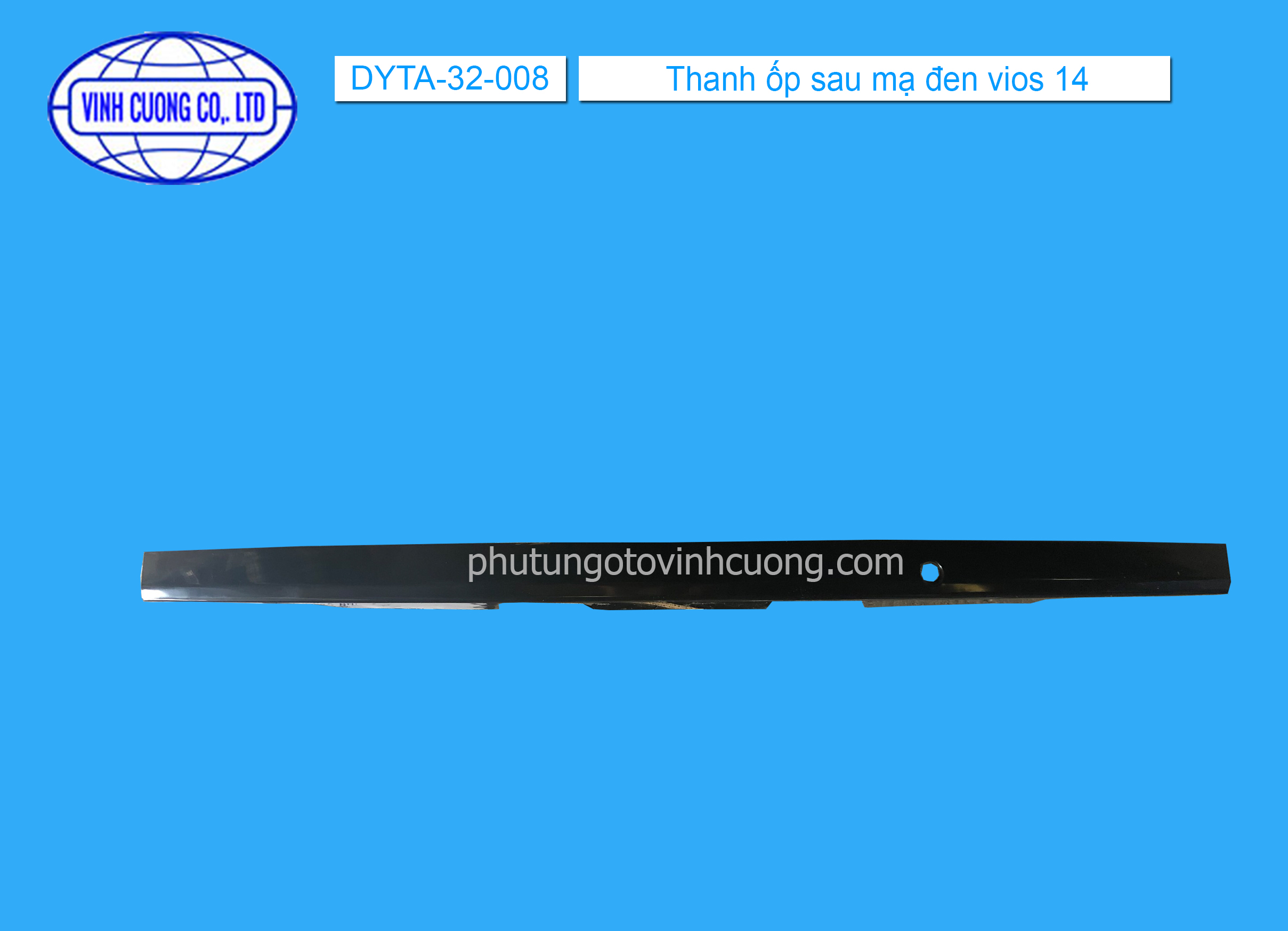 Thanh ốp sau mạ đen vios 14