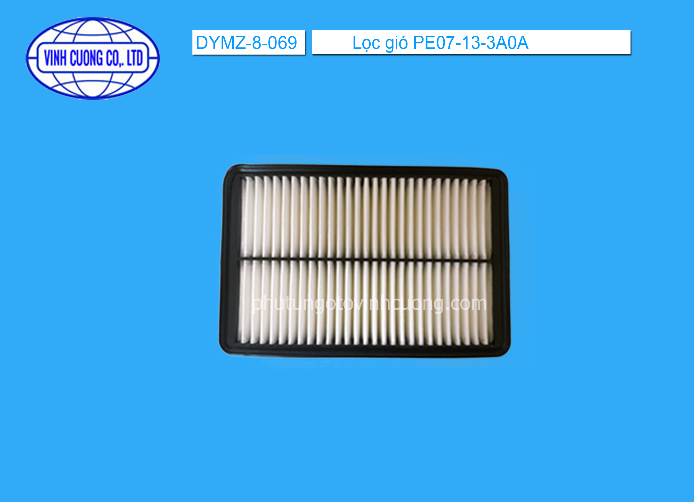 Lọc gió PE07-13-3A0A Mazda CX5 2.0/2.5(2011~nay), Mazda 3 2.0 (2013~nay), Mazda 6 2.0/2.5 (2012~nay), Mazda Premacy 2.0 (2013~nay)