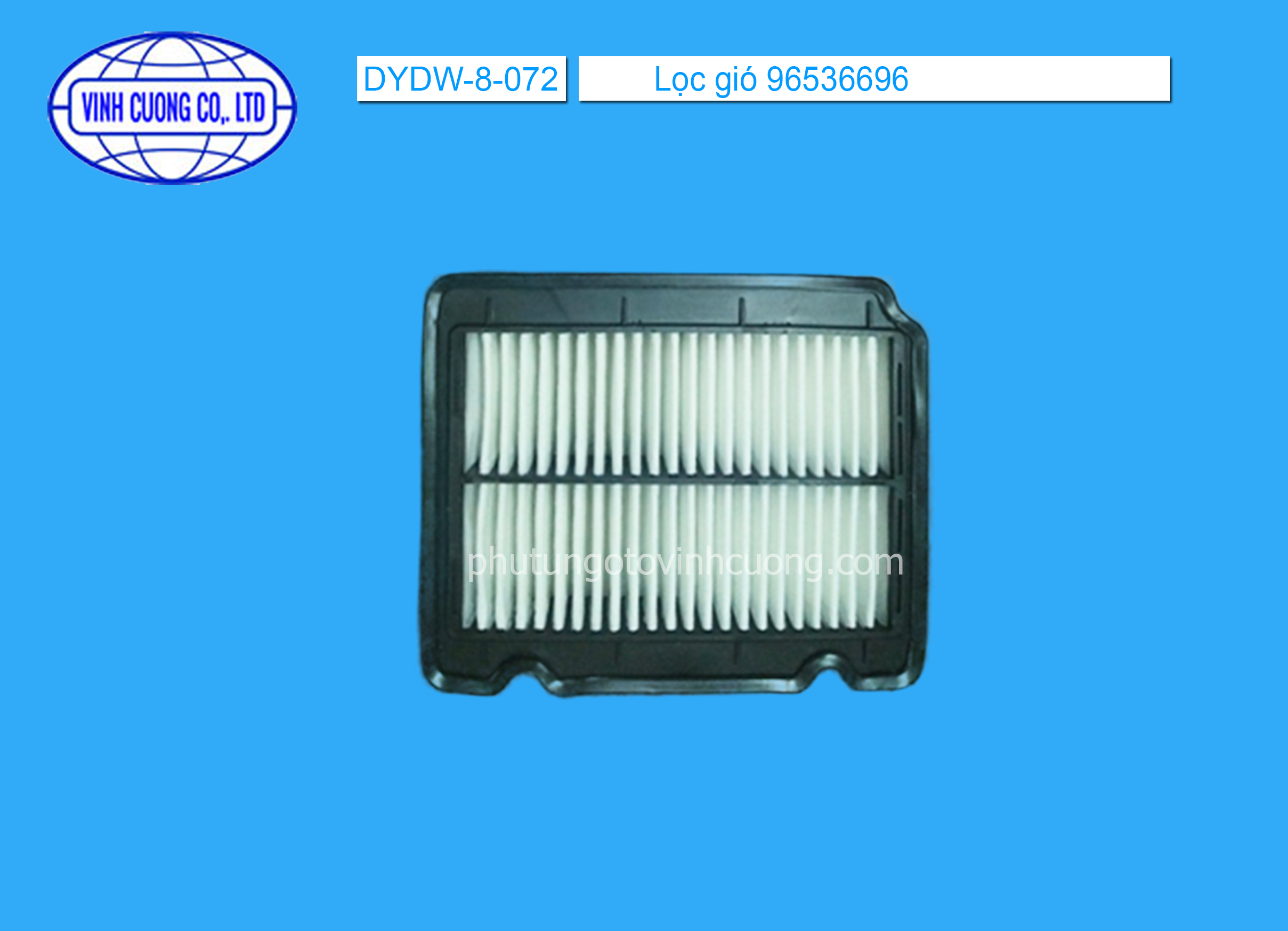 Lọc gió 96536696 Daewoo Gentra 2005-2009, Chevrolet Aveo 2009-2012