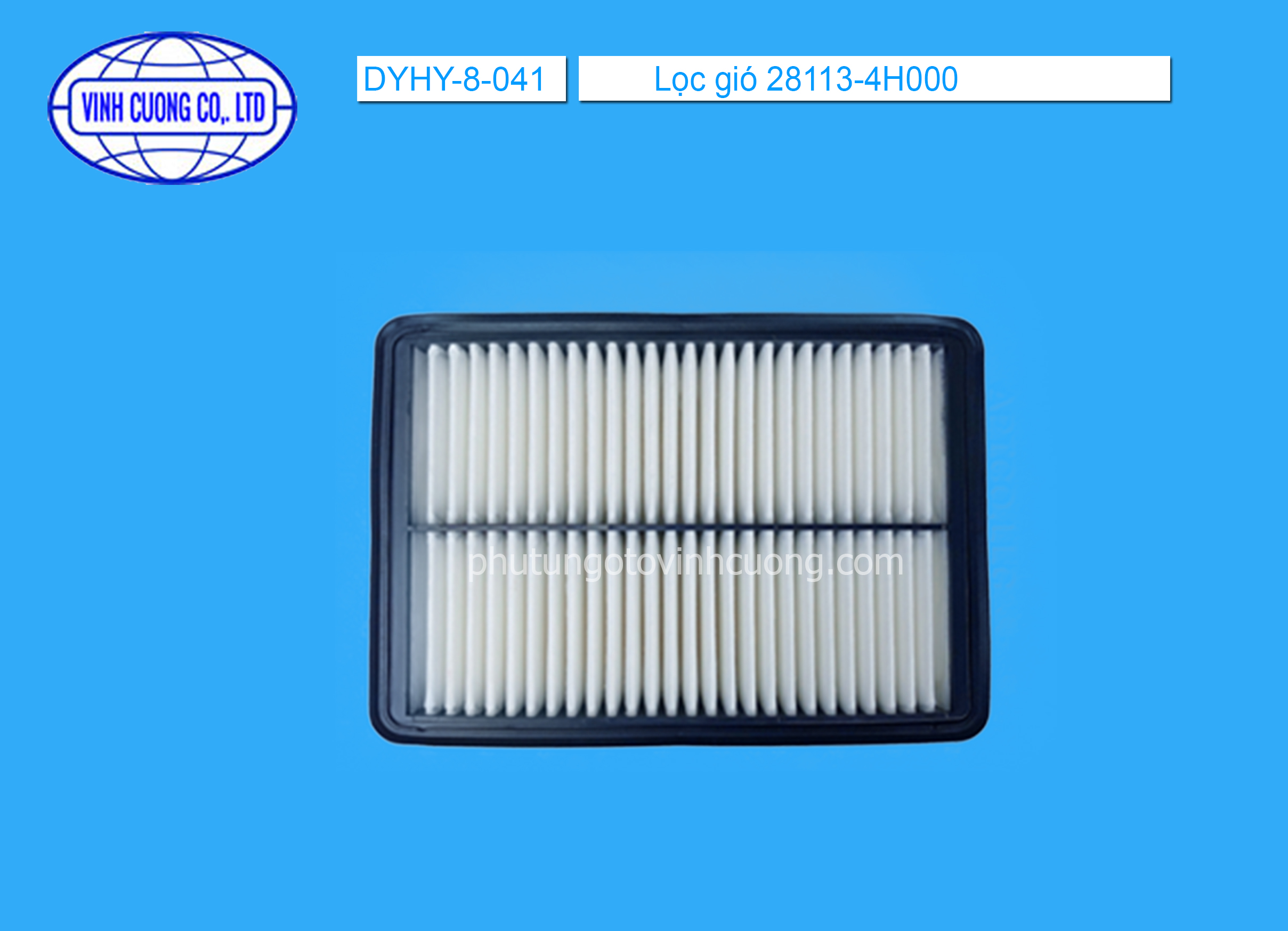 Lọc gió 28113-4H000 Hyundai Grand Starex 2.5 (2007~2015), Starex 2.5 (2007~2015), Solati 2.5 (2015~Nay)