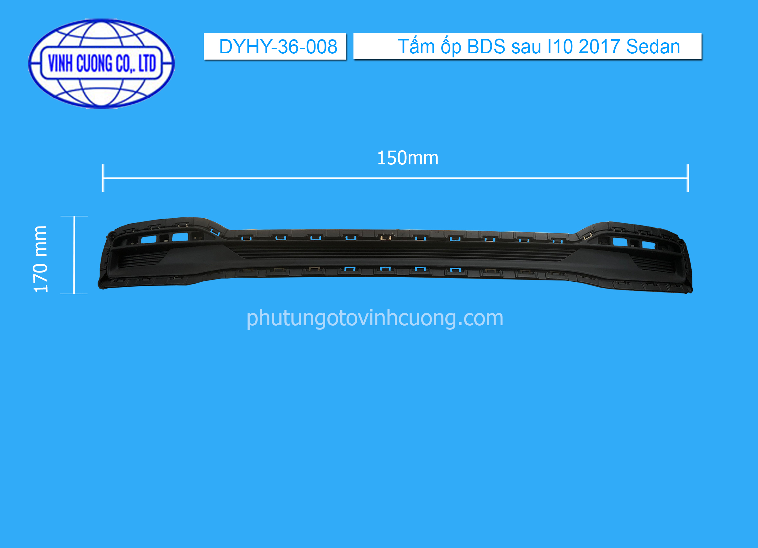 Tấm ốp BDS sau I10 2017 Sedan