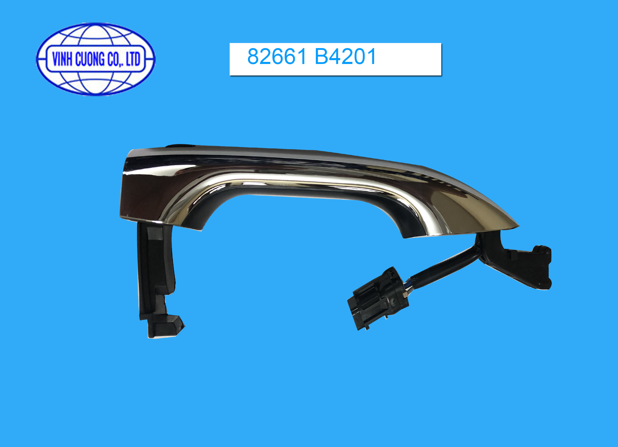Tay mở cửa ngoài trước phải(mạ) GRAND I10  82661B4200/82661B