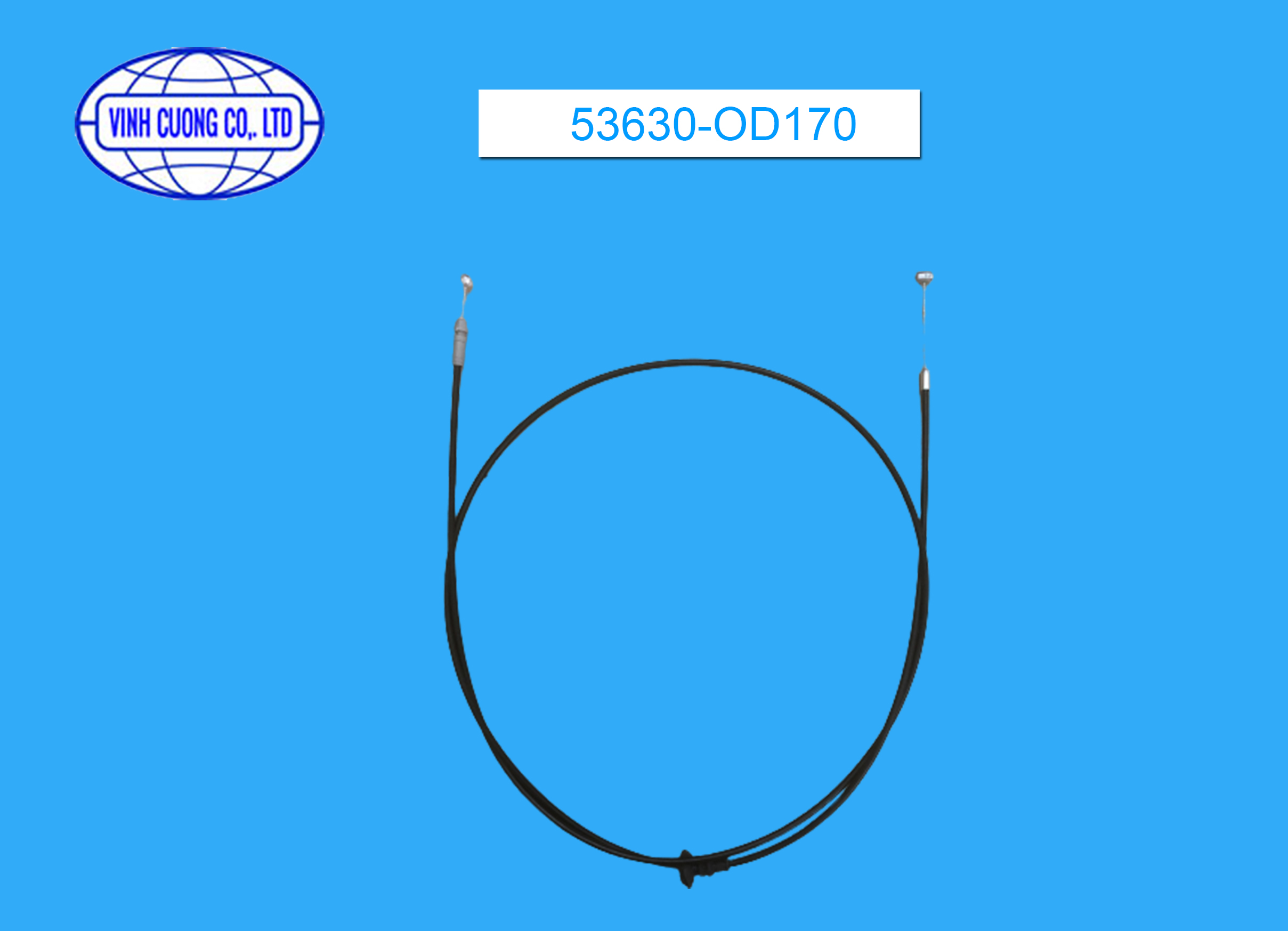 Cáp khóa mui xe Vios 53630-0D170