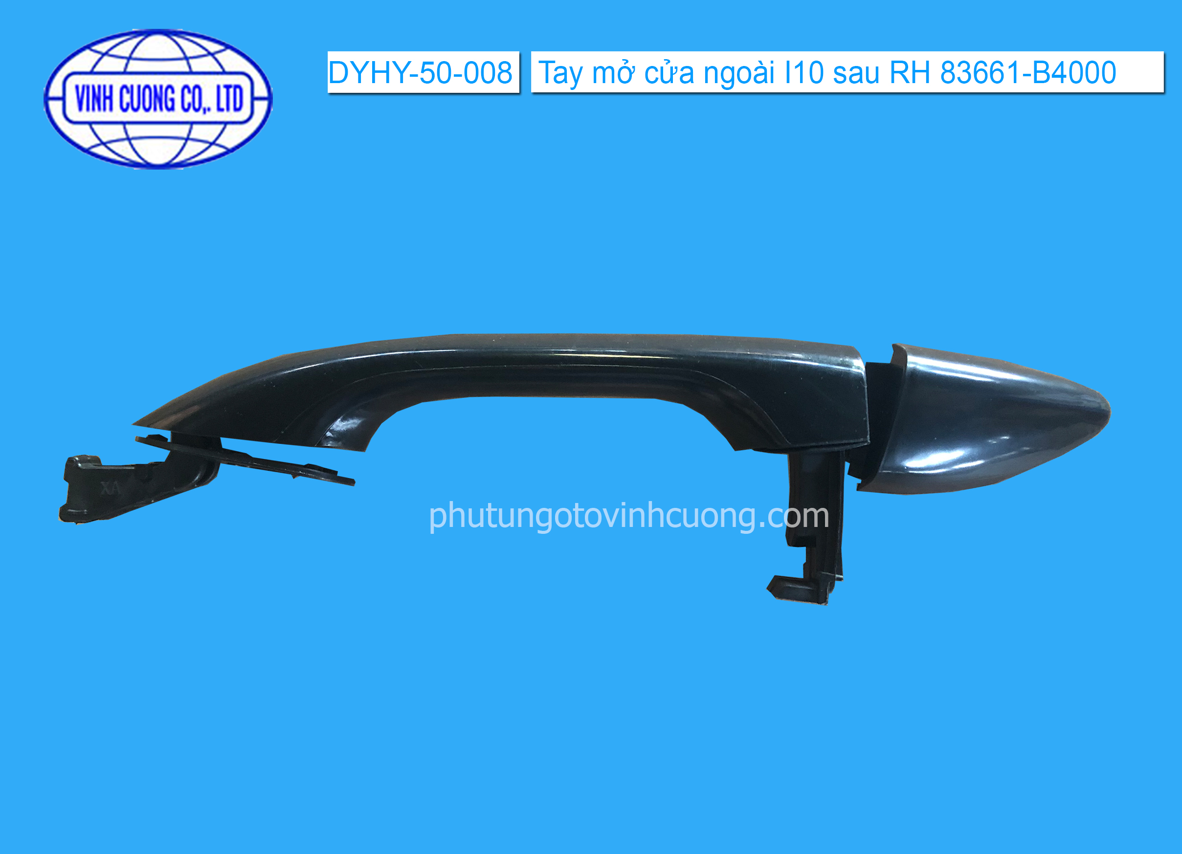 Tay mở cửa ngoài I10 sau RH 83661-B4000