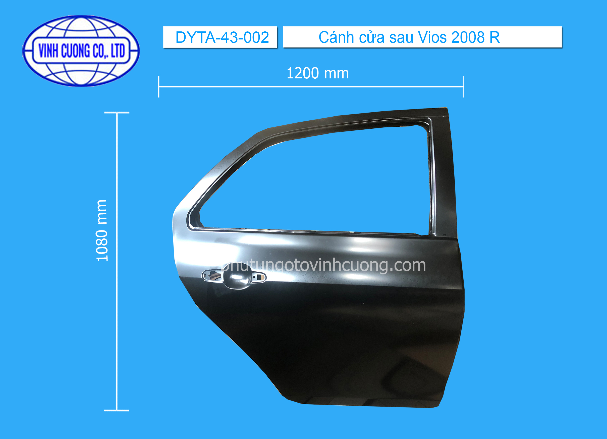 Cánh cửa sau Vios 2008 R
